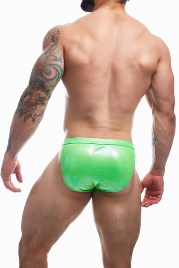 grüner Wetlook Clip Tanga Brief EMER4LD von Cut4Men L