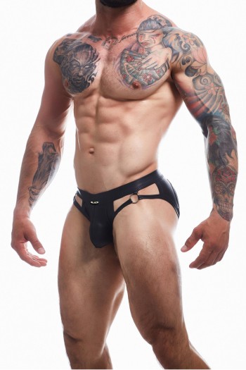 schwarzer Wetlook Jockstrap BL4CK02 - L