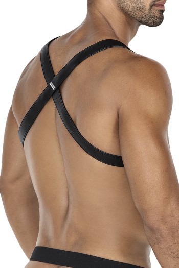 schwarz/blauer Brust-Harness 06 - OS