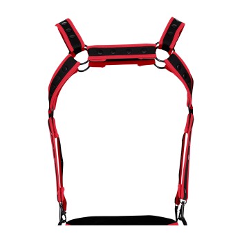 schwarz/roter Brust-Harness 05 - OS