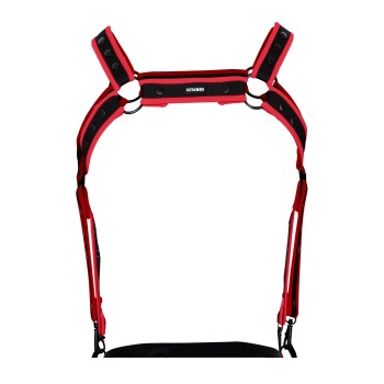 schwarz/roter Brust-Harness 05 - OS