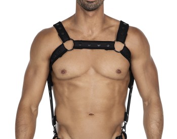 schwarzer Brust-Harness 05 - OS