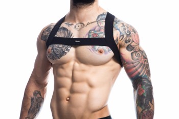 schwarzer Brust-Harness 02 - L/XL