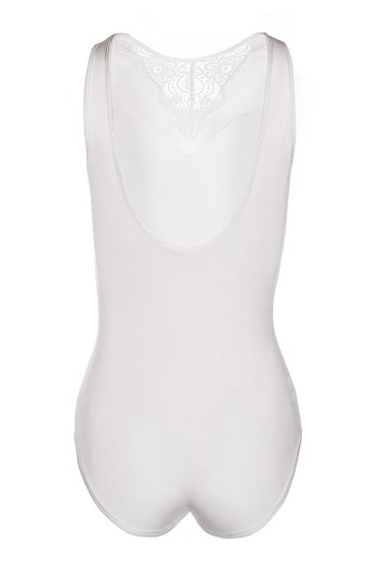 ecru Body mit Netzeinsatz und Spitze KA923323 - 2XL