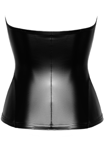 F334 Wetlook Corsagen-Top - 2XL