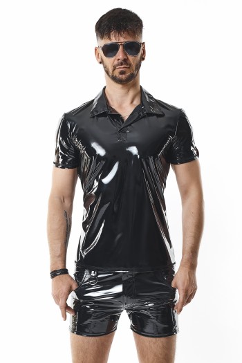 PVC Polo Shirt RMRodolfoPVC schwarz - 2XL