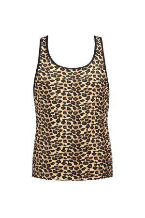 Herren Tank Top 053550 leopard - 2XL