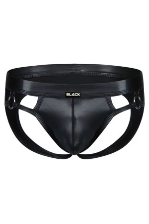 schwarzer Wetlook Jockstrap BL4CK02 - M