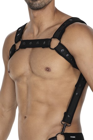 schwarzer Brust-Harness 05 von Cut4Men