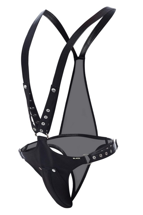 schwarzer Dungeon Body-Harness BL4CK07 - OS