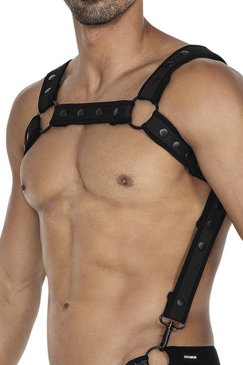 schwarzer Brust-Harness 05 - OS