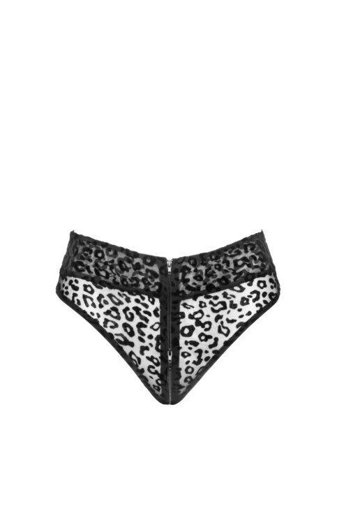 F290 Panty aus Leopardenflock - L