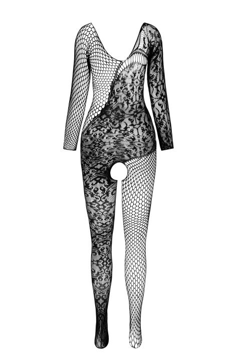 schwarzer ouvert Bodystocking BS107 - S/L